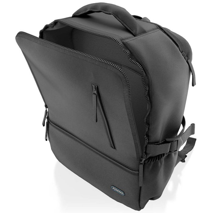 Aisens Mochila Deportiva ASBG-BP086-BK para Portátil de 15,6 Pulgadas, Negra
